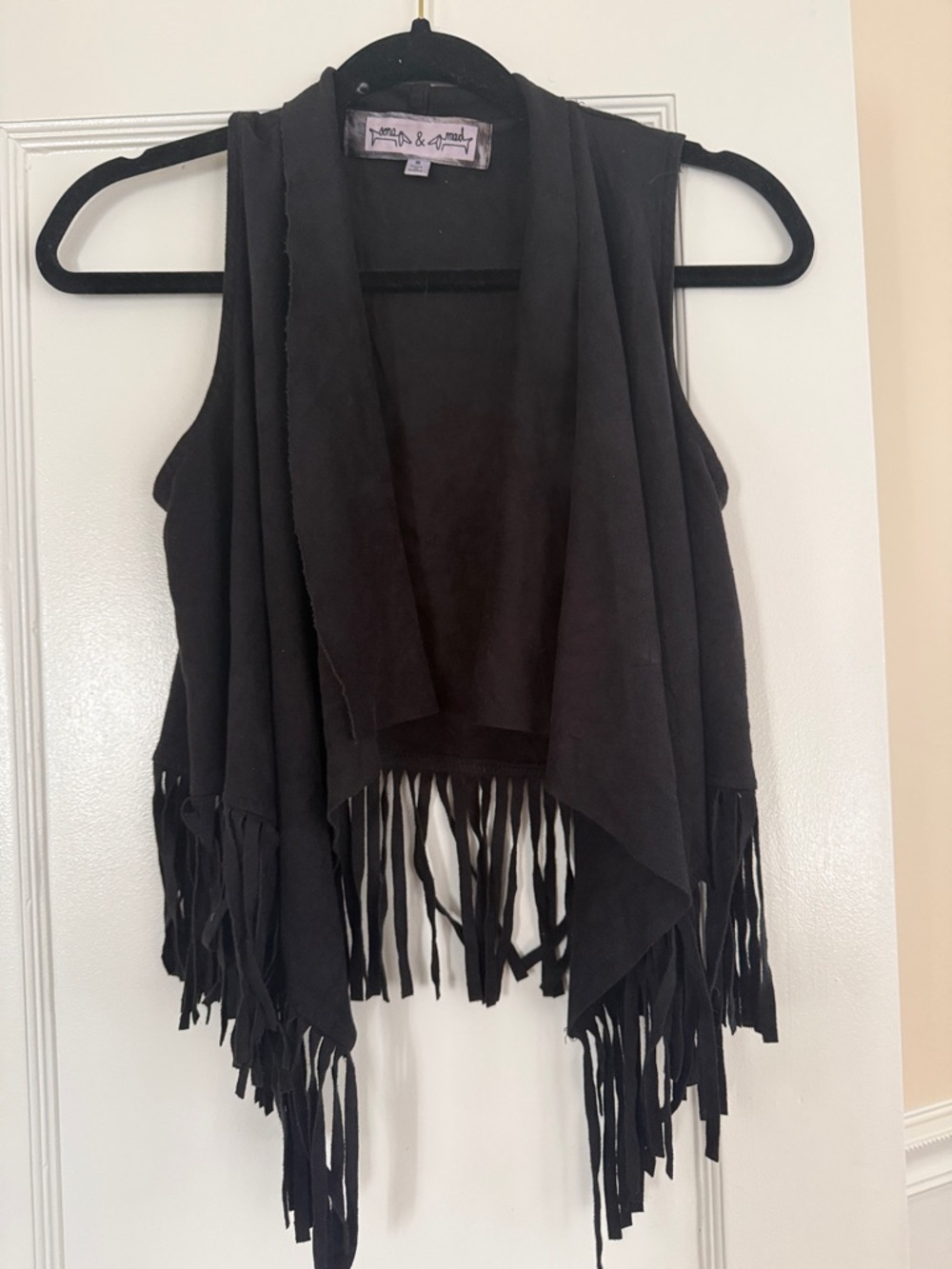 Anthropology — Sleeveless Fringe Vest - Black